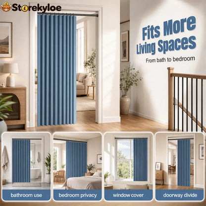 ⏰🔥LIMITED TIME 49% OFF! ⭐No-Drill Magnetic Accordion Door Curtain