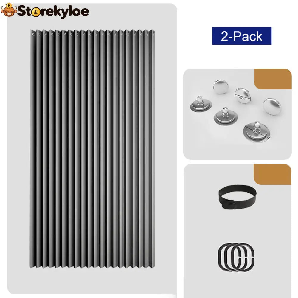 ⏰🔥LIMITED TIME 49% OFF! ⭐No-Drill Magnetic Accordion Door Curtain