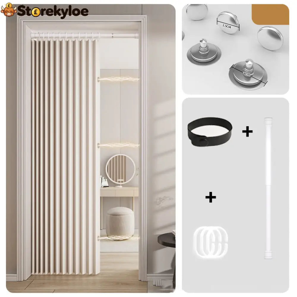 ⏰🔥LIMITED TIME 49% OFF! ⭐No-Drill Magnetic Accordion Door Curtain