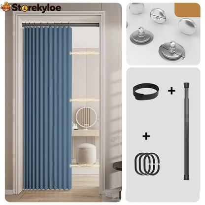 ⏰🔥LIMITED TIME 49% OFF! ⭐No-Drill Magnetic Accordion Door Curtain
