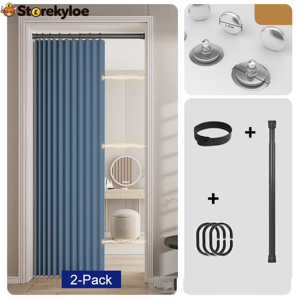 ⏰🔥LIMITED TIME 49% OFF! ⭐No-Drill Magnetic Accordion Door Curtain