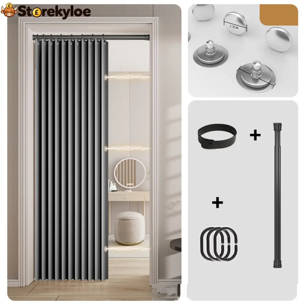 ⏰🔥LIMITED TIME 49% OFF! ⭐No-Drill Magnetic Accordion Door Curtain