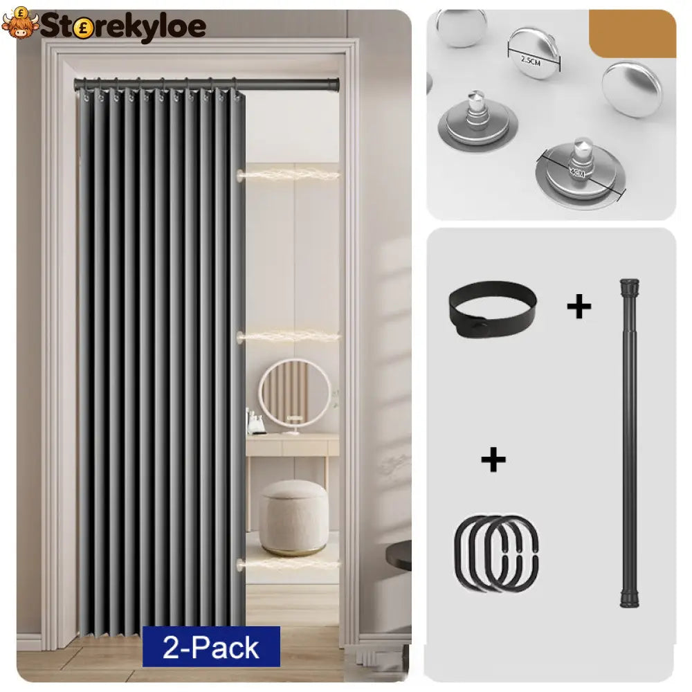 ⏰🔥LIMITED TIME 49% OFF! ⭐No-Drill Magnetic Accordion Door Curtain