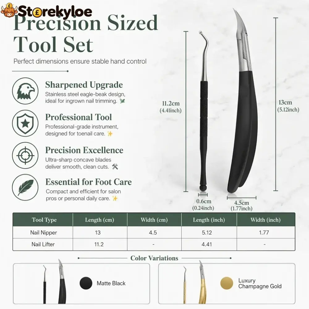 🦶 Limited-time 49% Off! ⚡ Stainless Steel Ingrown Toenail Clipper Set – Precise Sturdy Portable ✨