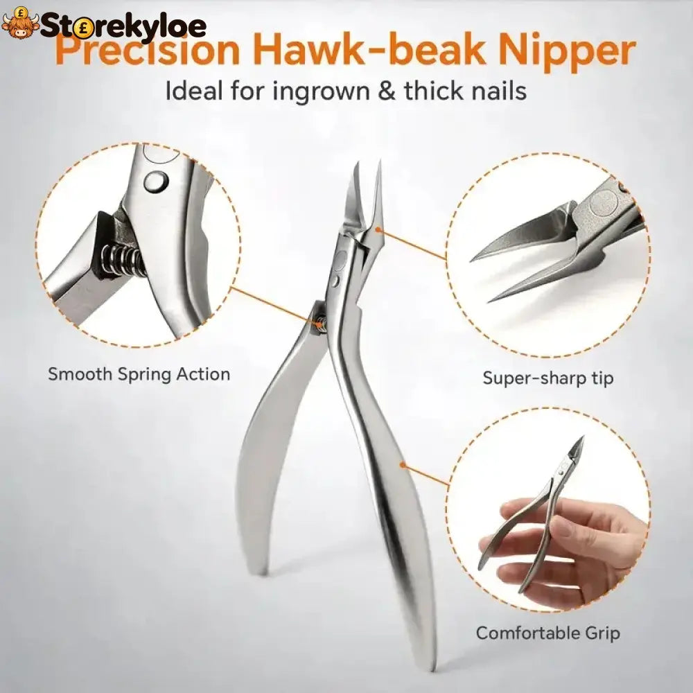 🦶 Limited-time 49% Off! ⚡ Stainless Steel Ingrown Toenail Clipper Set – Precise Sturdy Portable ✨