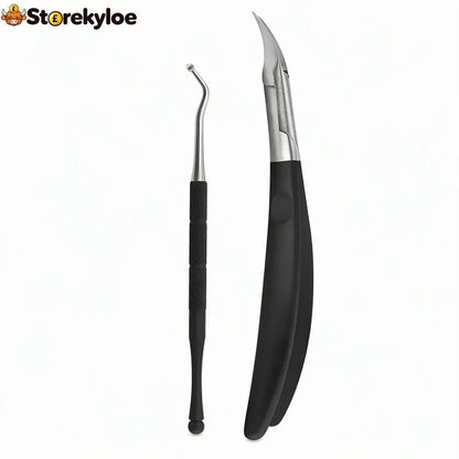🦶 Limited-time 49% Off! ⚡ Stainless Steel Ingrown Toenail Clipper Set – Precise Sturdy Portable ✨ - Black