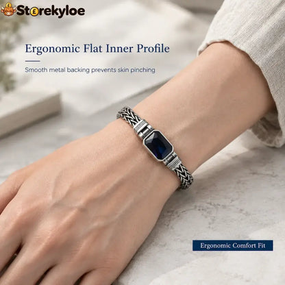 ⏳🔥limited-time 50% Off! ⏰vintage Sterling Silver Meander Bracelet – Handmade Braided Unisex Hip-hop Jewelry💎