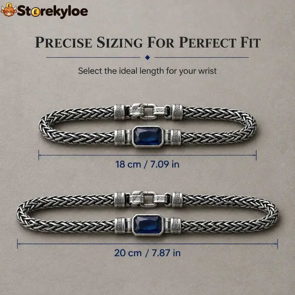⏳🔥limited-time 50% Off! ⏰vintage Sterling Silver Meander Bracelet – Handmade Braided Unisex Hip-hop Jewelry💎