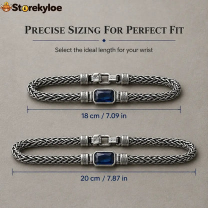 ⏳🔥limited-time 50% Off! ⏰vintage Sterling Silver Meander Bracelet – Handmade Braided Unisex Hip-hop Jewelry💎