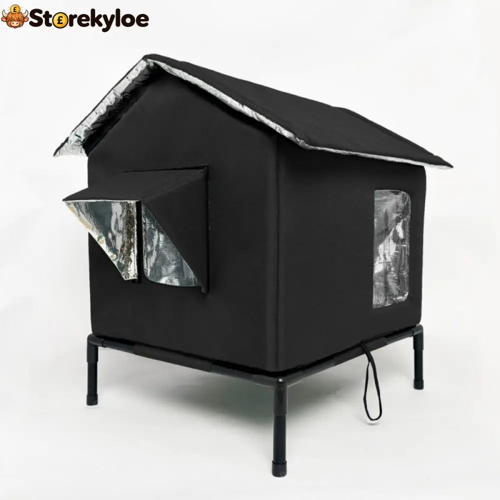 ⏰🔥LIMITED TIME 50% OFF! 🐈 All-Weather Elevated Outdoor Cat House – Waterproof, Insulated & Foldable for Cozy Comfort 🌧️✨