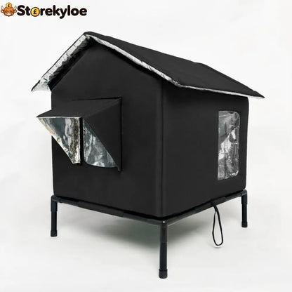 ⏰🔥LIMITED TIME 50% OFF! 🐈 All-Weather Elevated Outdoor Cat House – Waterproof, Insulated & Foldable for Cozy Comfort 🌧️✨