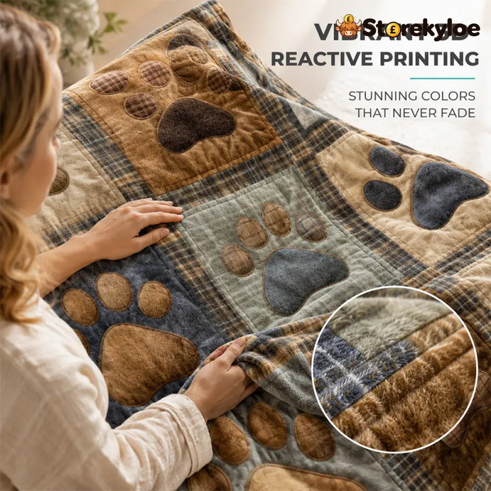 🐶LIMITED‑TIME 50% OFF! 🐾Cute Paw Print Soft Flannel Blanket – Snuggly Warm Lovely Home Decor 🛌 - Hot products