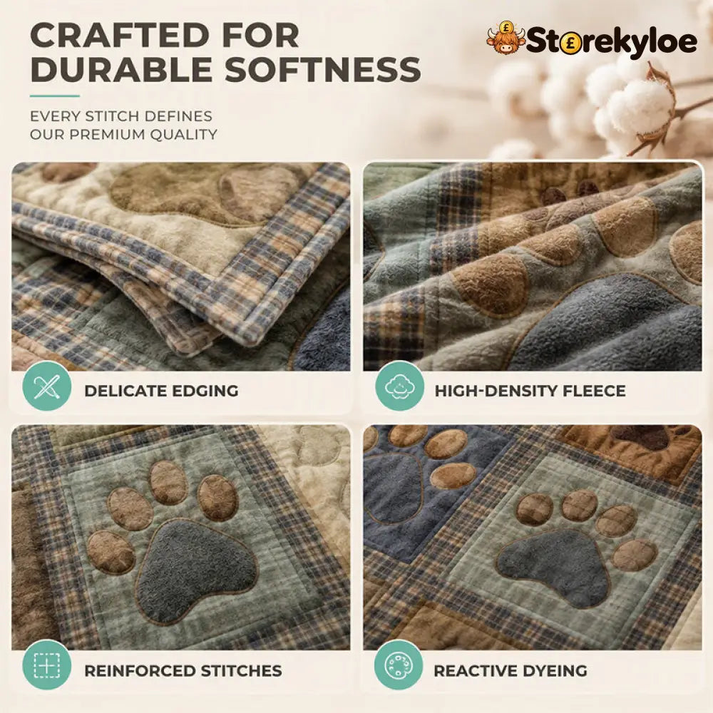 🐶LIMITED‑TIME 50% OFF! 🐾Cute Paw Print Soft Flannel Blanket – Snuggly Warm Lovely Home Decor 🛌 - Hot products