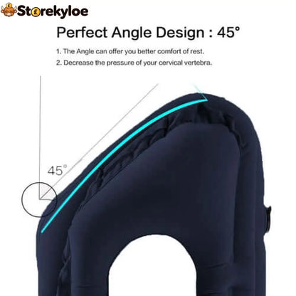⏰LIMITED-TIME 50% OFF!💨Inflatable Travel Pillow | 360° Support – Soft Flocking Quick Inflate Compact