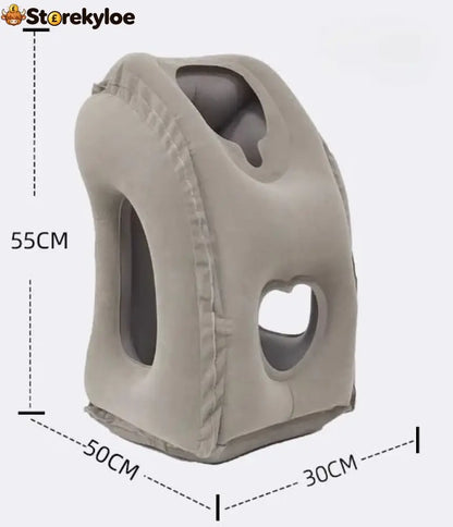 ⏰LIMITED-TIME 50% OFF!💨Inflatable Travel Pillow | 360° Support – Soft Flocking Quick Inflate Compact