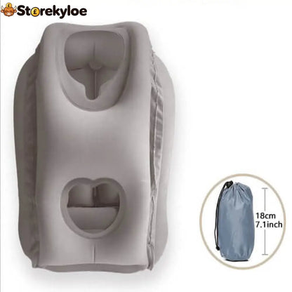 ⏰LIMITED-TIME 50% OFF!💨Inflatable Travel Pillow | 360° Support – Soft Flocking Quick Inflate Compact