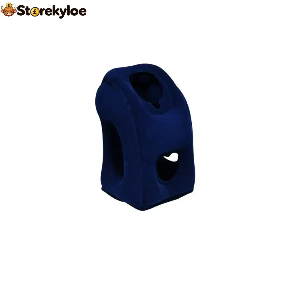 ⏰LIMITED-TIME 50% OFF!💨Inflatable Travel Pillow | 360° Support – Soft Flocking Quick Inflate Compact - Blue