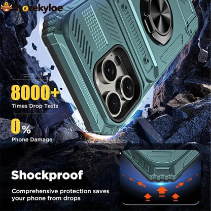 📱 Limited-time 50% Off! 💥 Phone Case With Card Holder & Ring Grip – Kickstand Magnetic Mount Drop Protection