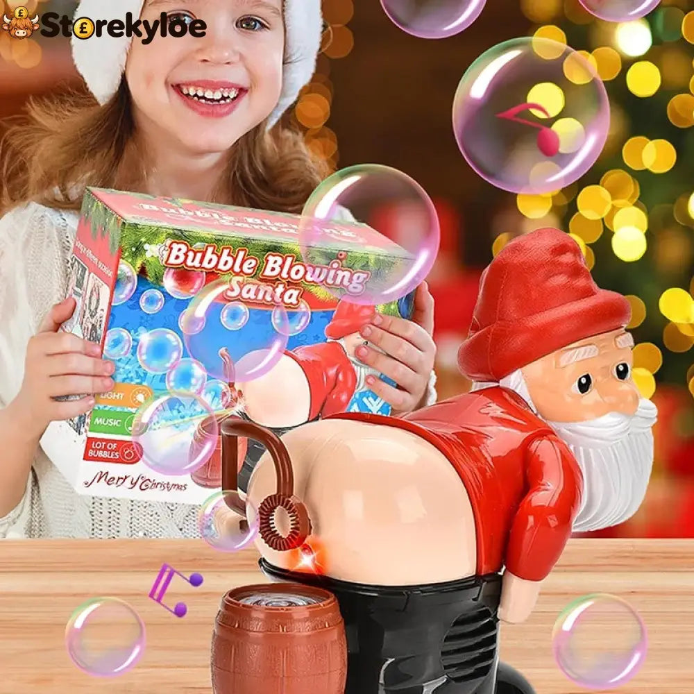 🏆 Limited-time 50% Off! 🎅ready For Christmas!🎄funny Santa Bubble Blowing Machine – Music Lights & Christmas Bubble Fun