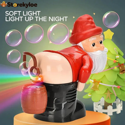 🏆 Limited-time 50% Off! 🎅ready For Christmas!🎄funny Santa Bubble Blowing Machine – Music Lights & Christmas Bubble Fun