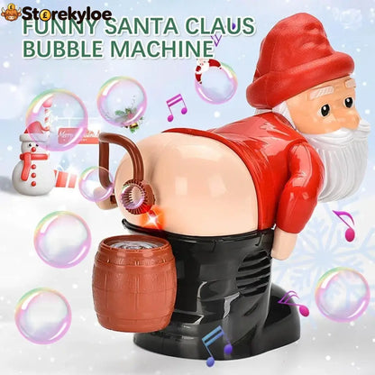 🏆 Limited-time 50% Off! 🎅ready For Christmas!🎄funny Santa Bubble Blowing Machine – Music Lights & Christmas Bubble Fun