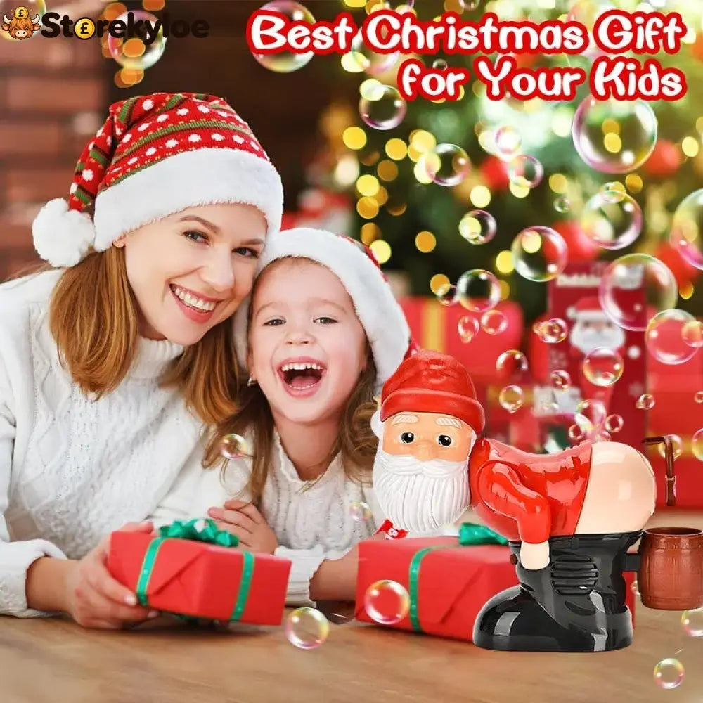🏆 Limited-time 50% Off! 🎅ready For Christmas!🎄funny Santa Bubble Blowing Machine – Music Lights & Christmas Bubble Fun