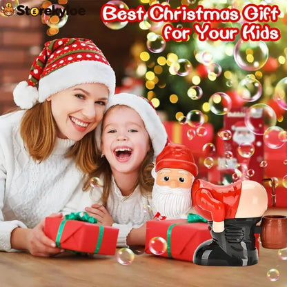 🏆 Limited-time 50% Off! 🎅ready For Christmas!🎄funny Santa Bubble Blowing Machine – Music Lights & Christmas Bubble Fun