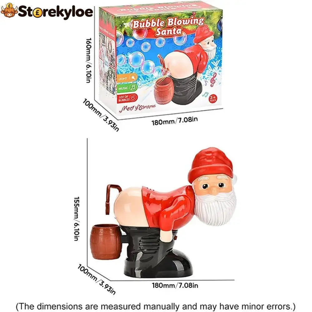 🏆 Limited-time 50% Off! 🎅ready For Christmas!🎄funny Santa Bubble Blowing Machine – Music Lights & Christmas Bubble Fun