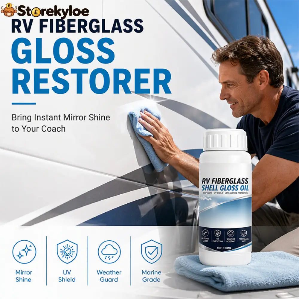 ⏳🔥LIMITED-TIME 50% OFF! ⏰RV Fiberglass Gloss Oil Shine Restorer🚐✨ - 100ml + Mask Brush / Buy 1 Set - Hot sale