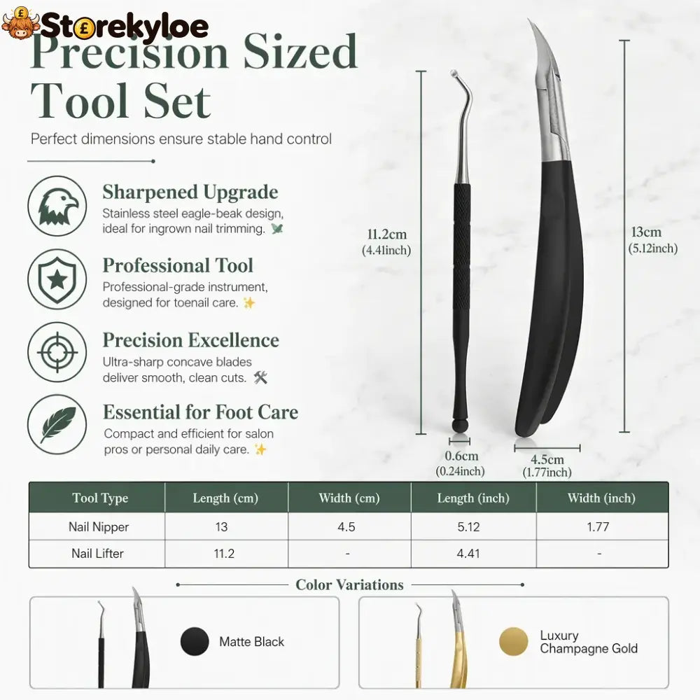 🦶 Limited-time 50% Off! ⚡ Stainless Steel Ingrown Toenail Clipper Set – Precise Sturdy Portable ✨