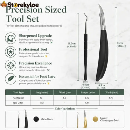 🦶 Limited-time 50% Off! ⚡ Stainless Steel Ingrown Toenail Clipper Set – Precise Sturdy Portable ✨