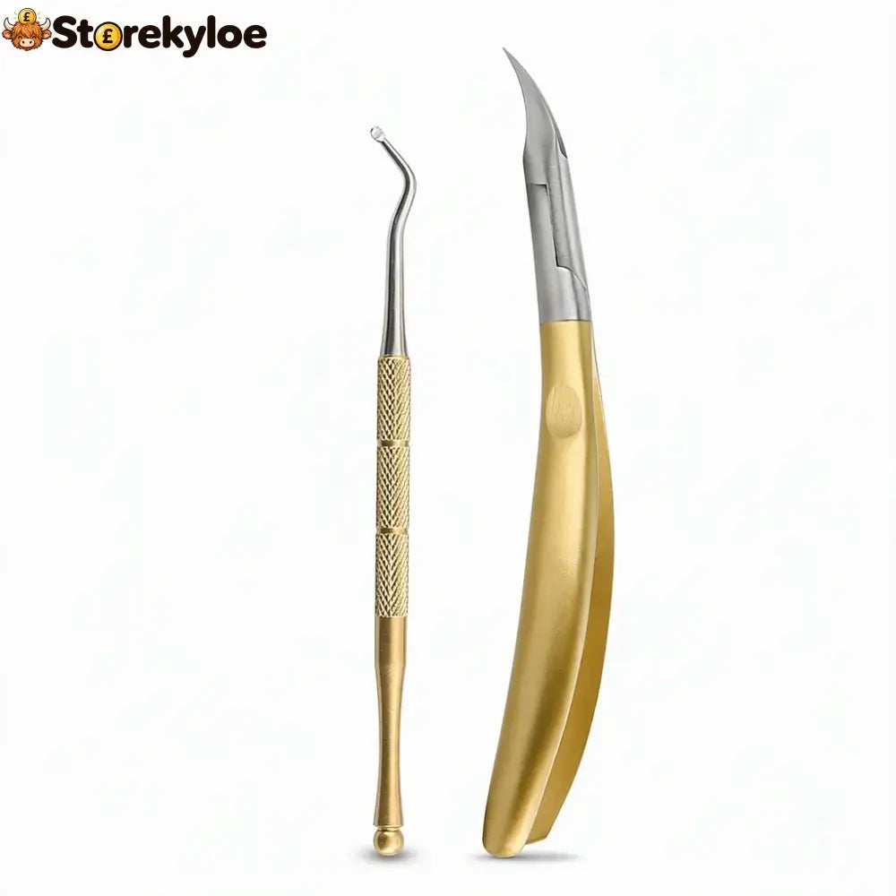 🦶 Limited-time 50% Off! ⚡ Stainless Steel Ingrown Toenail Clipper Set – Precise Sturdy Portable ✨ - Gold