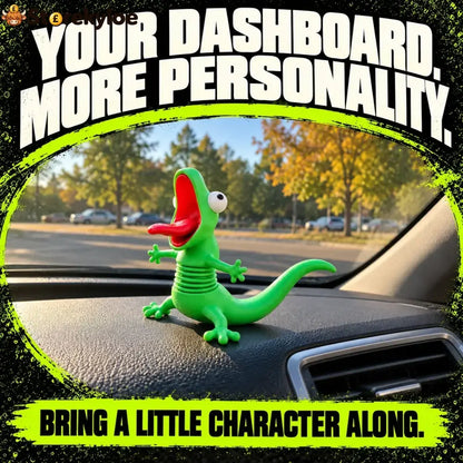 🦎🏍Wobbly Riding Buddy – Car & Motorcycle Decor