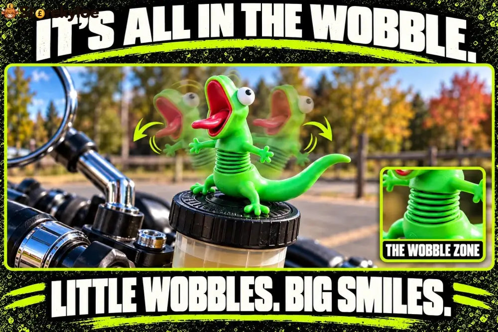 🦎🏍Wobbly Riding Buddy – Car & Motorcycle Decor