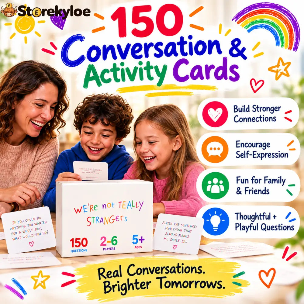 🌈 Limited-Time Deal Kids Conversation Card Game – 150 Questions for Stronger Family Bonds ❤️