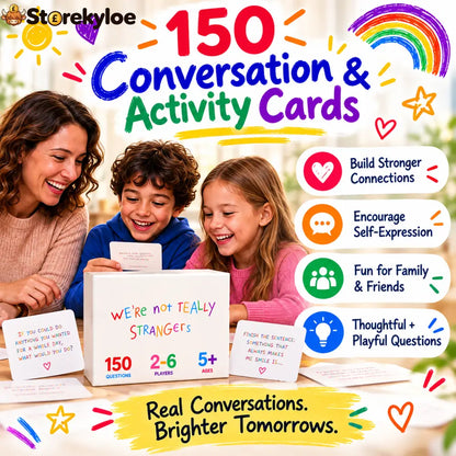 🌈 Limited-Time Deal Kids Conversation Card Game – 150 Questions for Stronger Family Bonds ❤️
