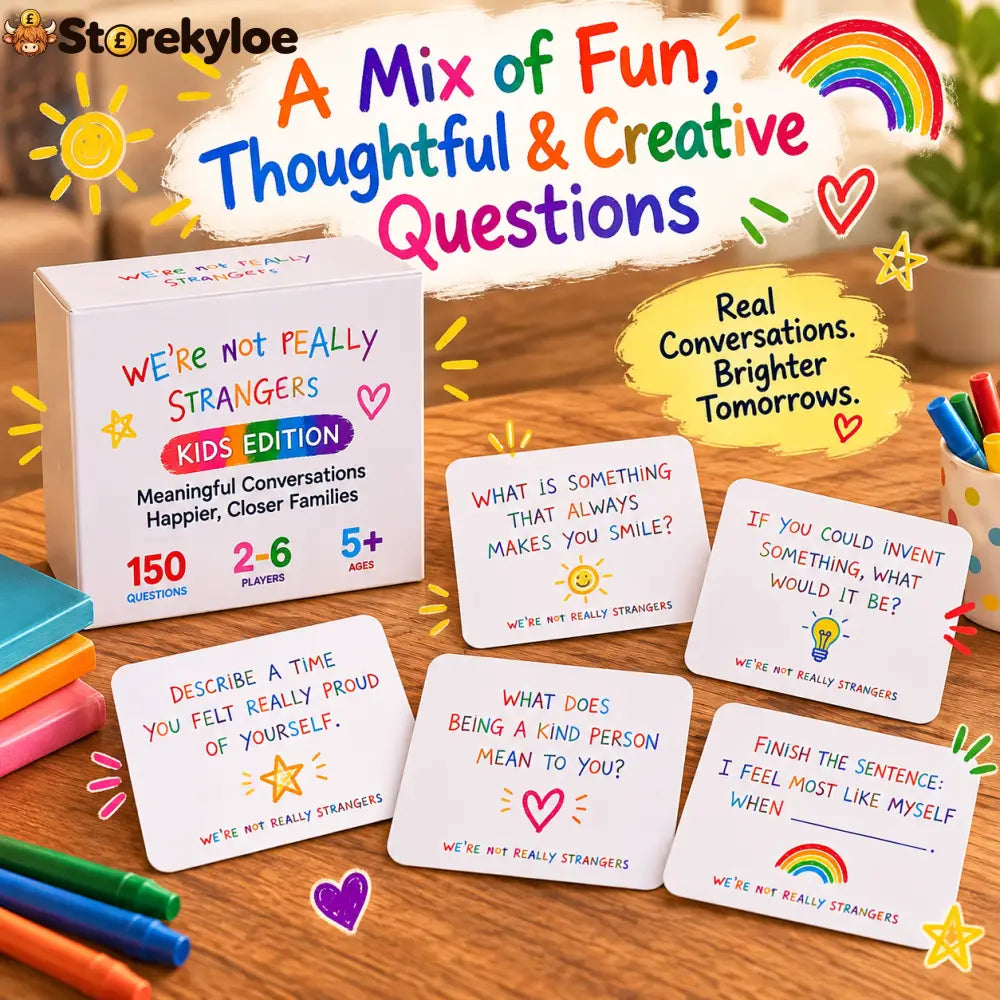 🌈 Limited-Time Deal Kids Conversation Card Game – 150 Questions for Stronger Family Bonds ❤️
