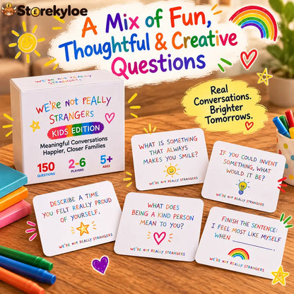 🌈 Limited-Time Deal Kids Conversation Card Game – 150 Questions for Stronger Family Bonds ❤️