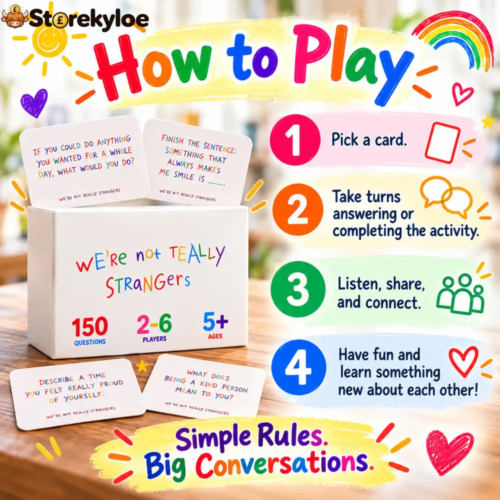 🌈 Limited-Time Deal Kids Conversation Card Game – 150 Questions for Stronger Family Bonds ❤️