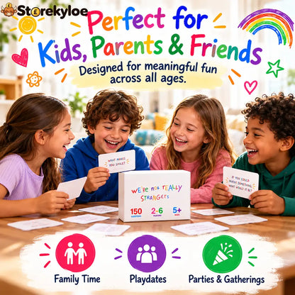 🌈 Limited-Time Deal Kids Conversation Card Game – 150 Questions for Stronger Family Bonds ❤️