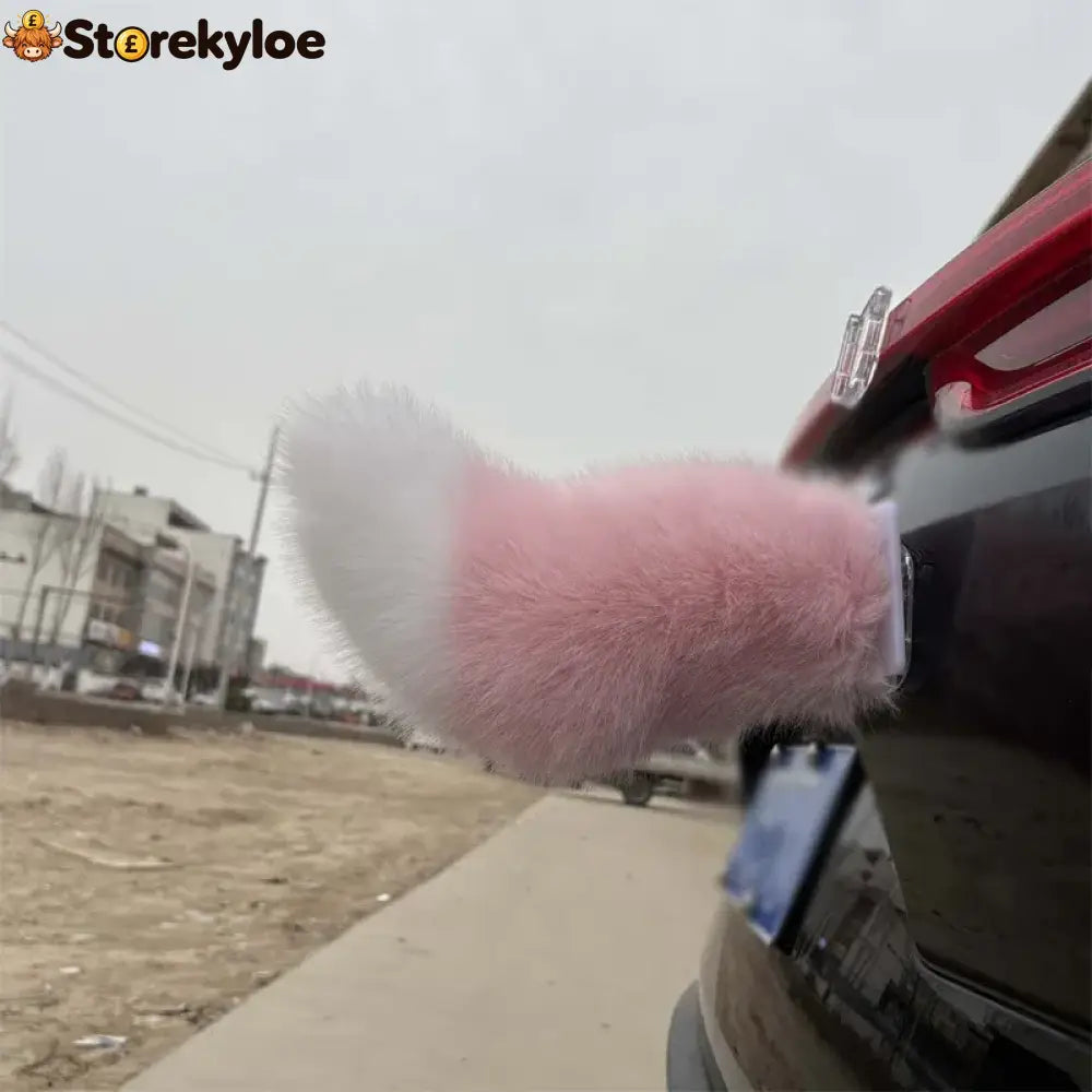 ⏳limited-time 🚗🐾 Remote Control Electric Car Tail – Make Your Car Stand Out - Pink-White