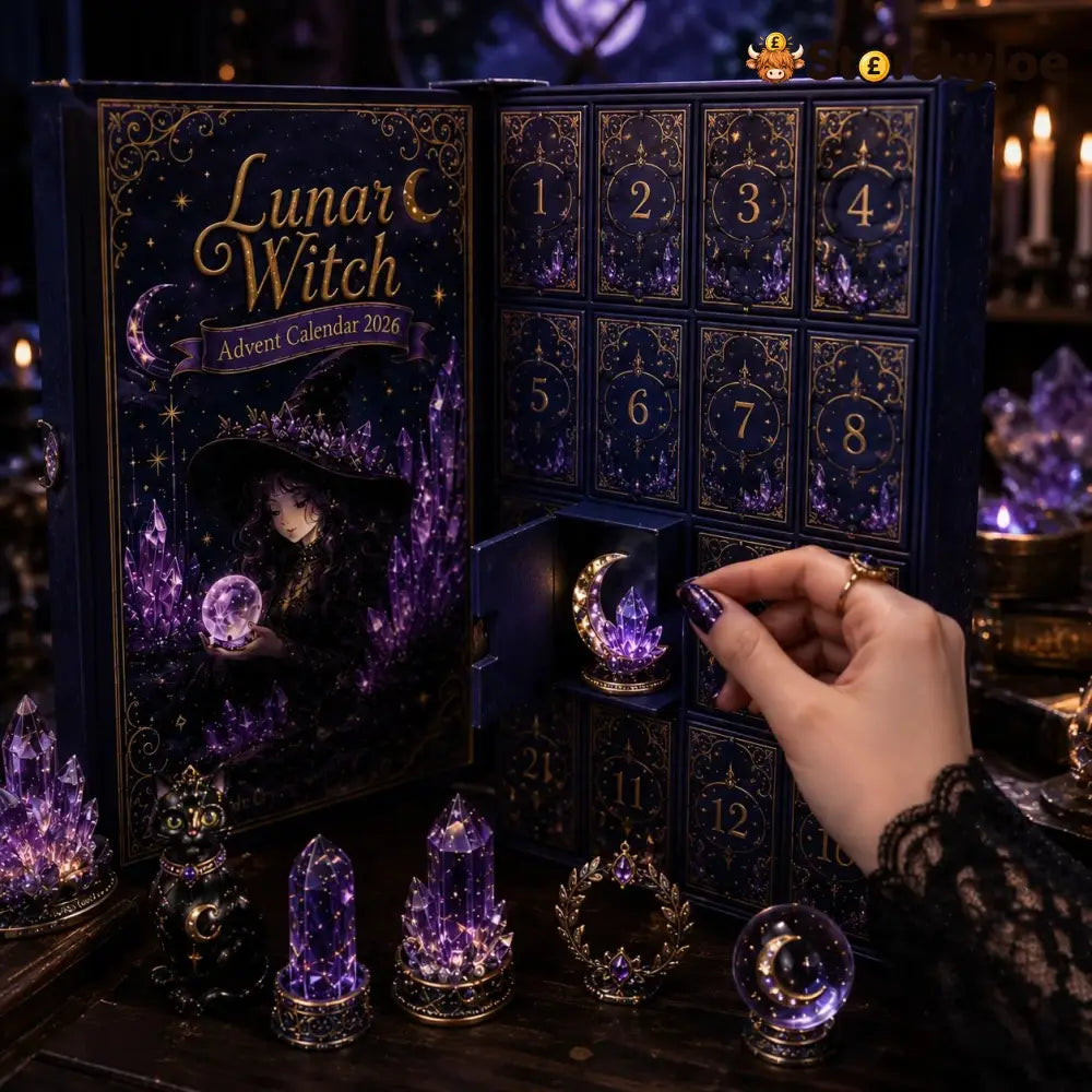 🏆Limited Time Sale 49% OFF🎄🔮Lunar Witch Advent Calendar 2026 – 24 Enchanted Crystal Miniatures for a Magical Moonlit