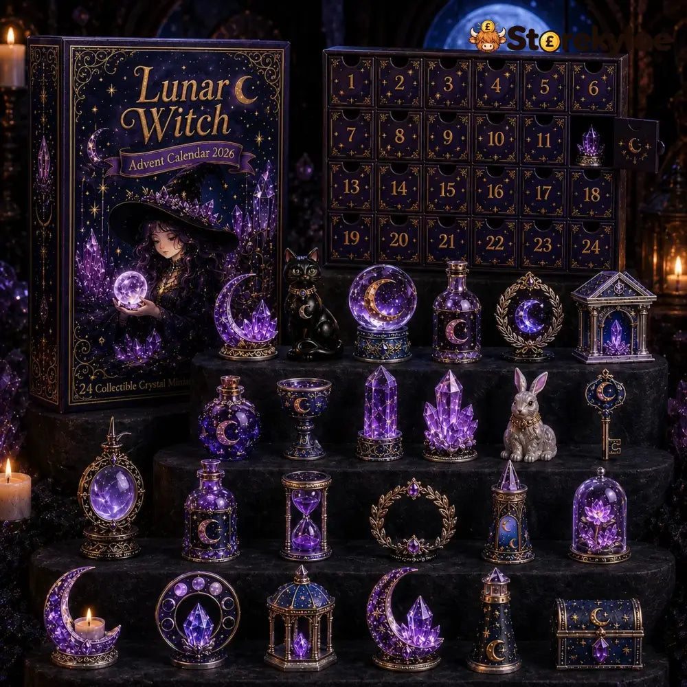 🏆Limited Time Sale 49% OFF🎄🔮Lunar Witch Advent Calendar 2026 – 24 Enchanted Crystal Miniatures for a Magical Moonlit