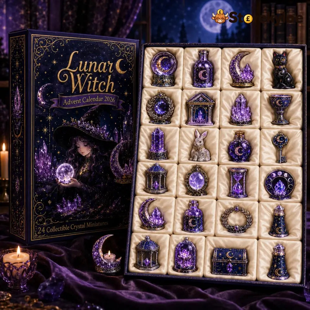 🏆Limited Time Sale 49% OFF🎄🔮Lunar Witch Advent Calendar 2026 – 24 Enchanted Crystal Miniatures for a Magical Moonlit