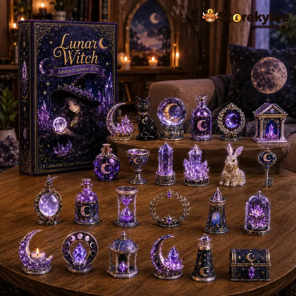 🏆Limited Time Sale 49% OFF🎄🔮Lunar Witch Advent Calendar 2026 – 24 Enchanted Crystal Miniatures for a Magical Moonlit