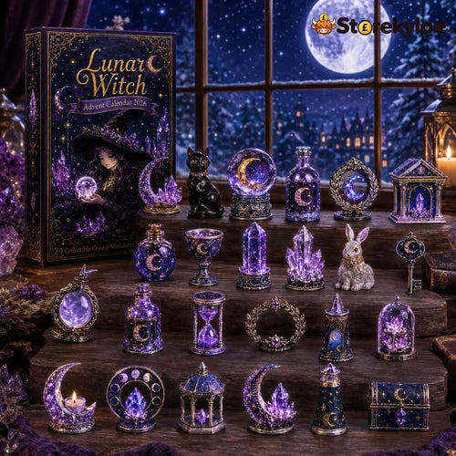 🏆Limited Time Sale 49% OFF🎄🔮Lunar Witch Advent Calendar 2026 – 24 Enchanted Crystal Miniatures for a Magical Moonlit