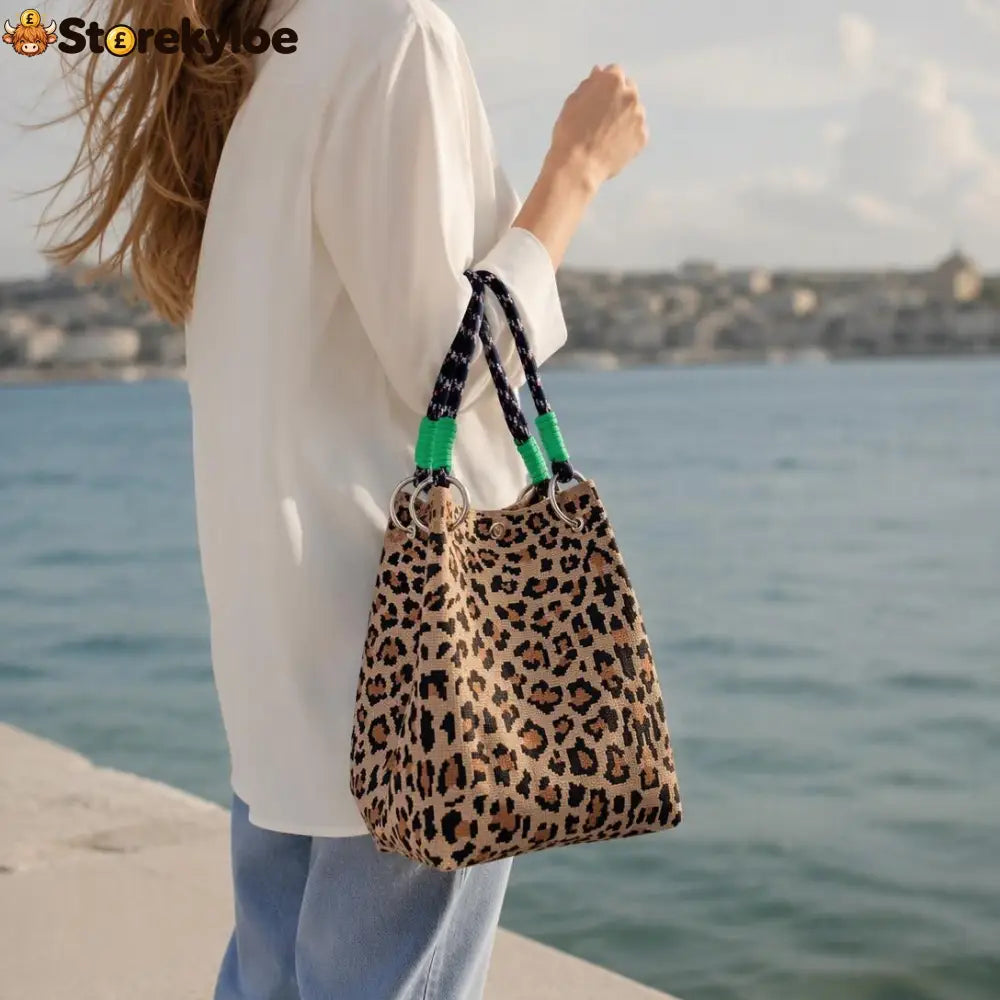 🏆👜 Limited-Time Sale: 50% OFF 🌴 Boho Leopard Woven Tote Bag | Stylish Daily Handbag - ?Hot products