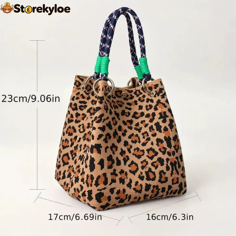 🏆👜 Limited-Time Sale: 50% OFF 🌴 Boho Leopard Woven Tote Bag | Stylish Daily Handbag - ?Hot products