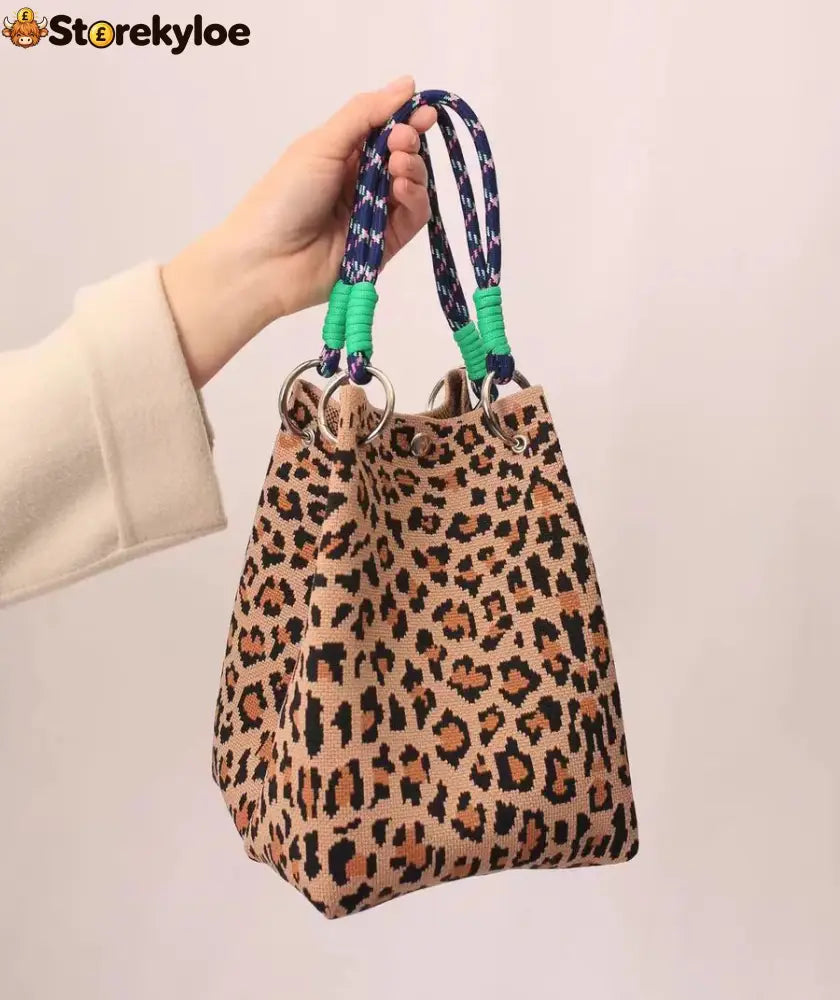 🏆👜 Limited-Time Sale: 50% OFF 🌴 Boho Leopard Woven Tote Bag | Stylish Daily Handbag - ?Hot products