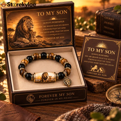 🦁lion Strength Tiger’s Eye Beaded Bracelet - Lion